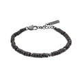 Gecko Jewellery Lava Stone Beaded Bracelet – Men's Textured Design