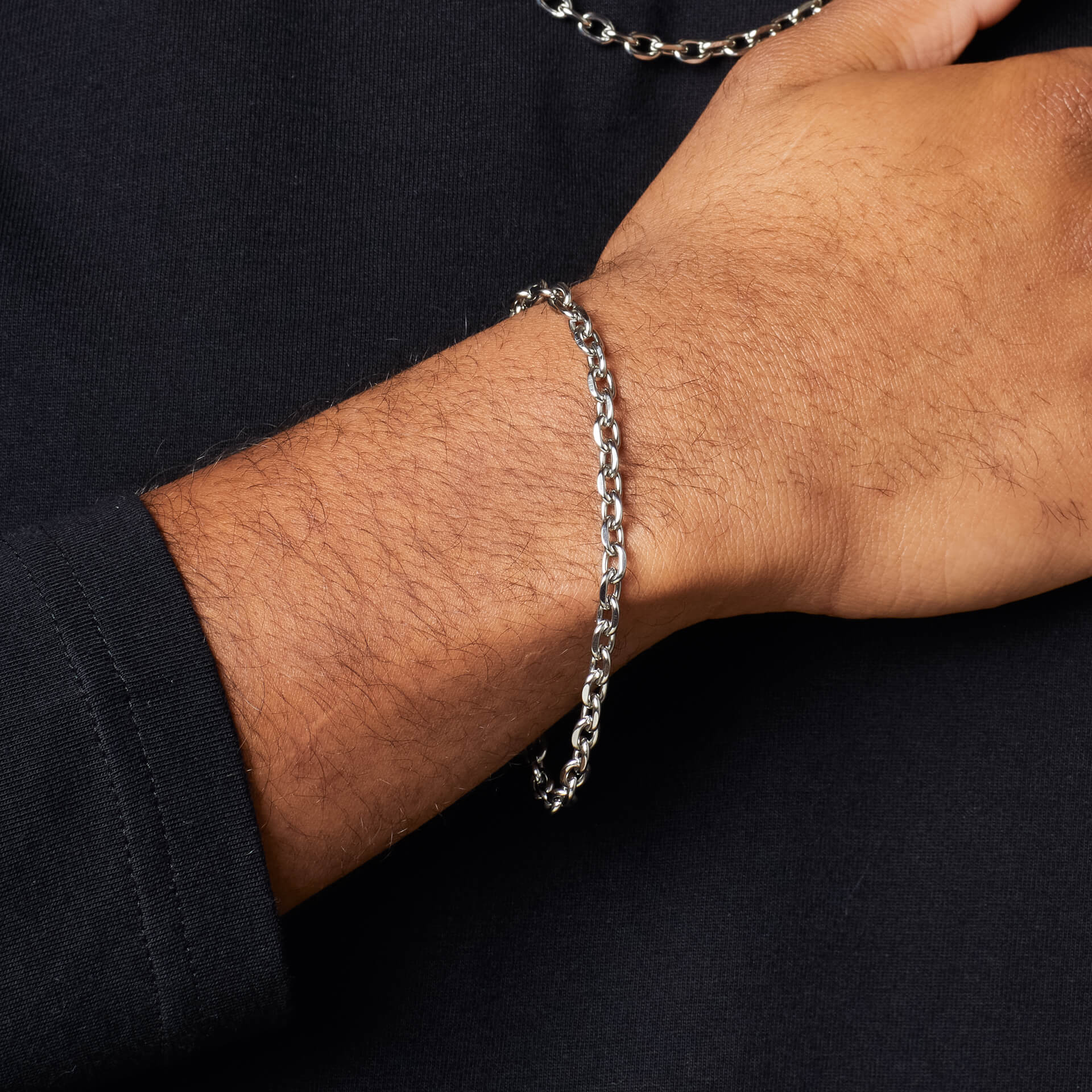 Gecko Jewellery – Stainless Steel Polished Cable Link Chain Bracelet