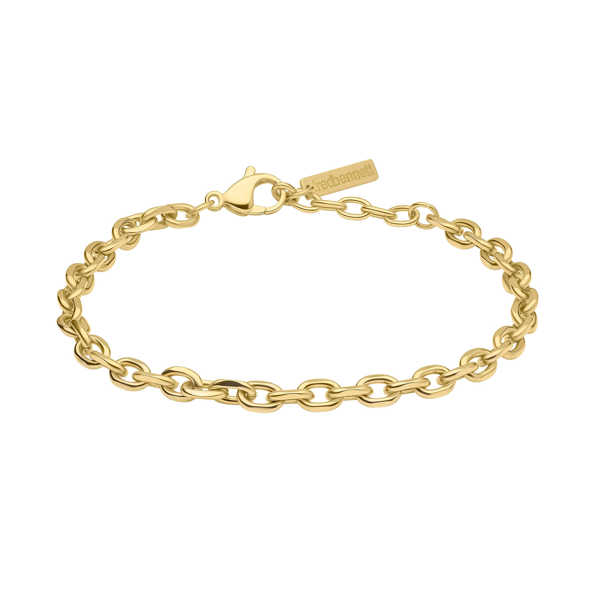 Gecko Jewellery – Stainless Steel Polished Cable Link Chain Bracelet