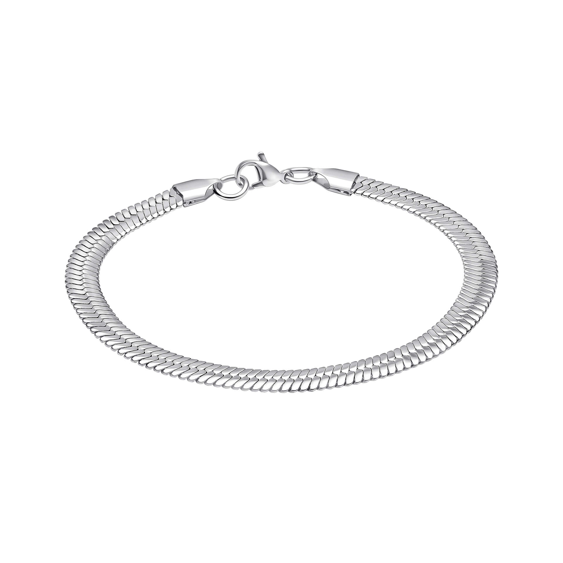 Gecko Jewellery – Stainless Steel Herringbone Chain Bracelet for Men