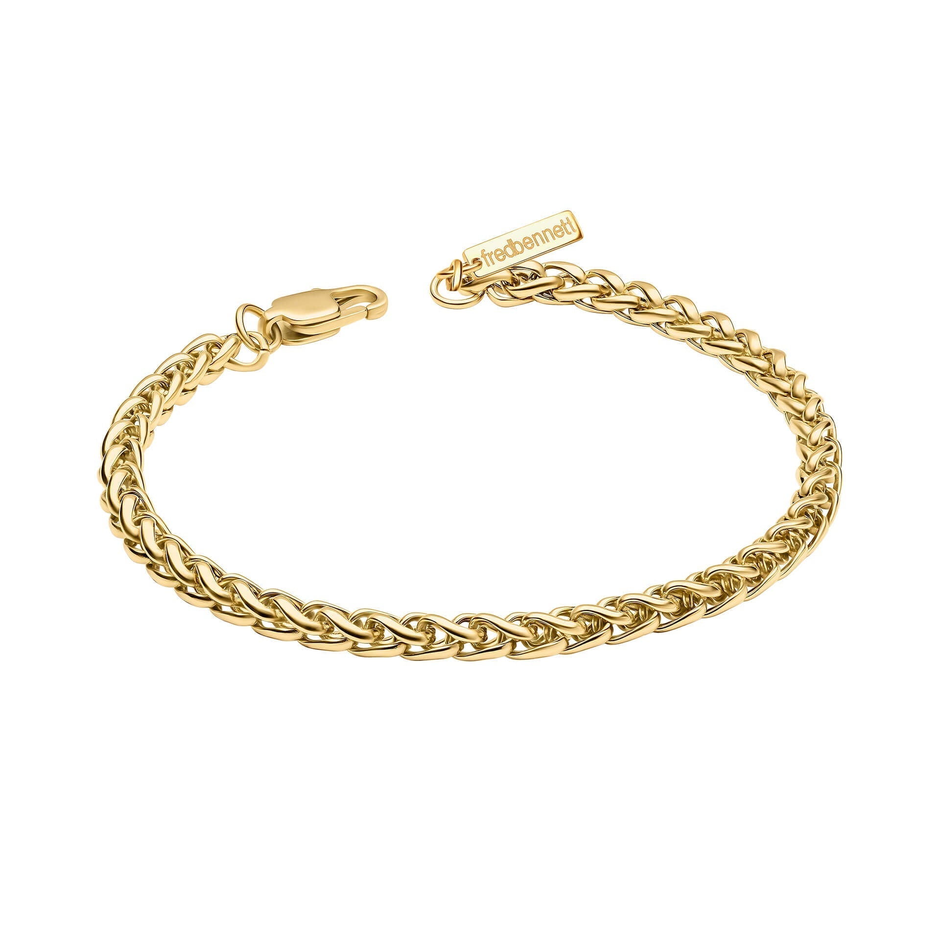 Gecko Jewellery Stainless Steel Wheat Chain Bracelet – Smaller Fit