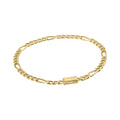 Gecko Jewellery Sterling Silver Figaro Chain Bracelet with Box Lock