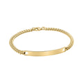 Gecko Jewellery Sterling Silver Curb Chain Bracelet with ID Bar