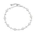 Gecko Jewellery Hartley Check Mabe Pearl Tennis Bracelet in Silver