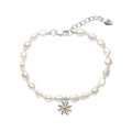 Everingham Meadow Daisy Bracelet – Kids Gold Plated Silver & Pearl
