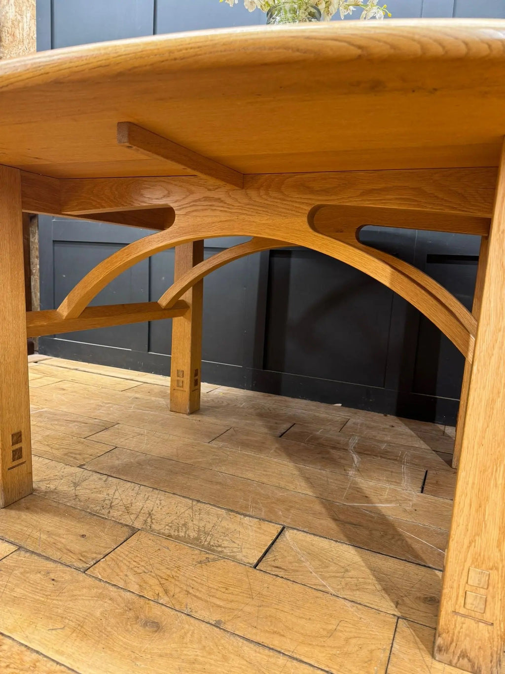 Solid Oak Oval Dining Kitchen Table 190cm – Designer David Gregson