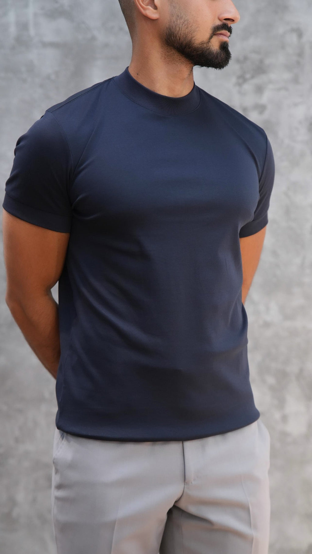 Forbes Luxury Menswear Navy Slim Fit T-Shirt | Premium Cotton Tee