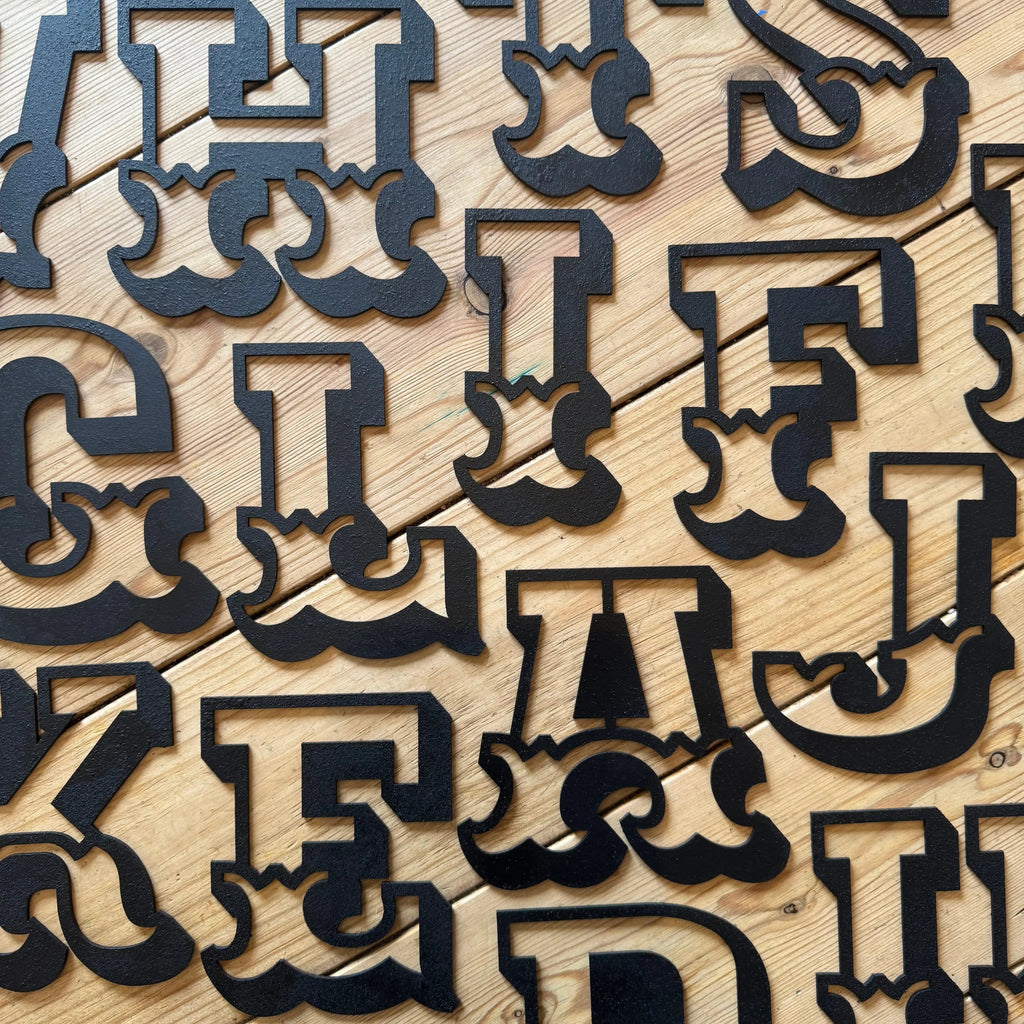Rustic Black Metal Carnival Letters | Industrial Steel Wall Decor by RWN