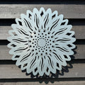 Rustic Warehouse Norfolk | Large Galvanized Steel Sunflower Wall Art