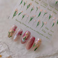 Spring Tulip Nail Deco Stickers – LuLuFun Studio Floral Nail Art