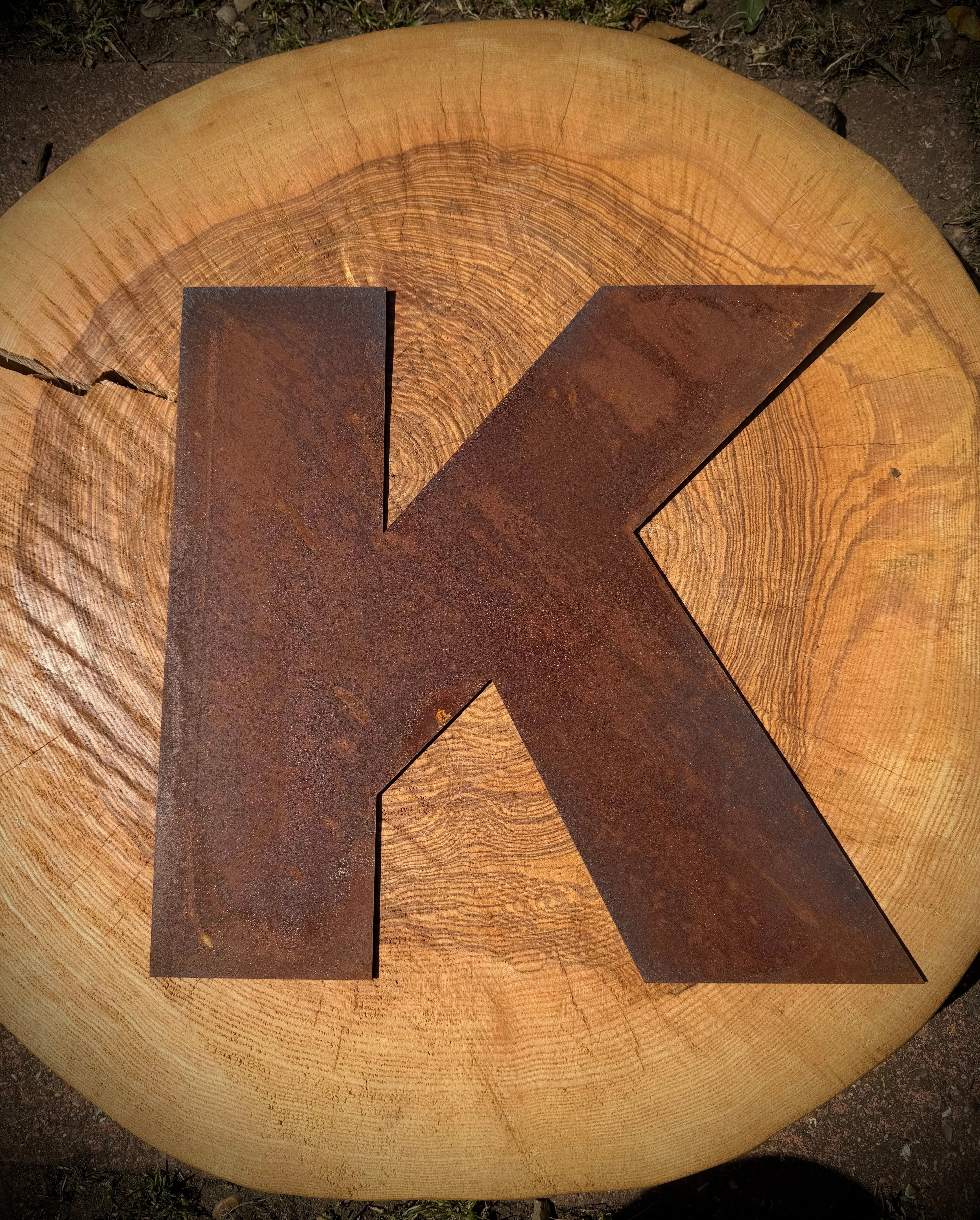 12-Inch Rusty Metal Letters by Rustic Warehouse Norfolk | Industrial Signage