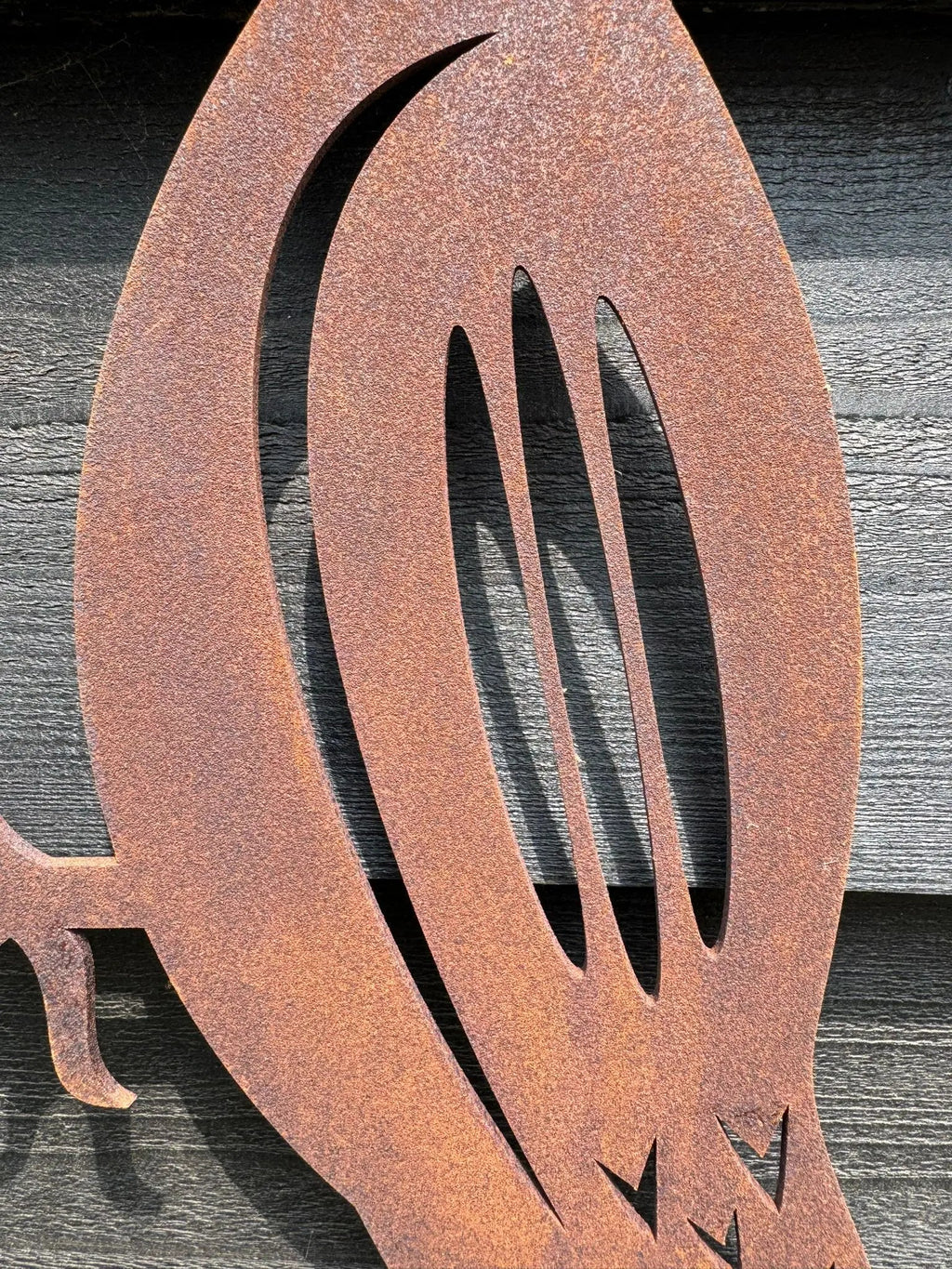 Rusty Metal Woodpecker Garden Decoration | Steel Outdoor Art by RWN