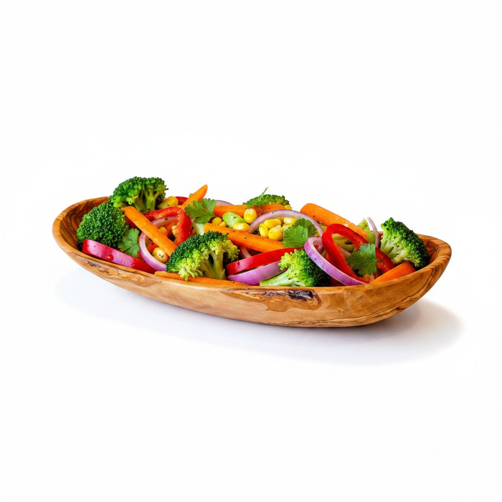 Olive Wood Large Boat Shaped Serving Dish, Sustainably Sourced, Eco-Friendly, handmade, gift