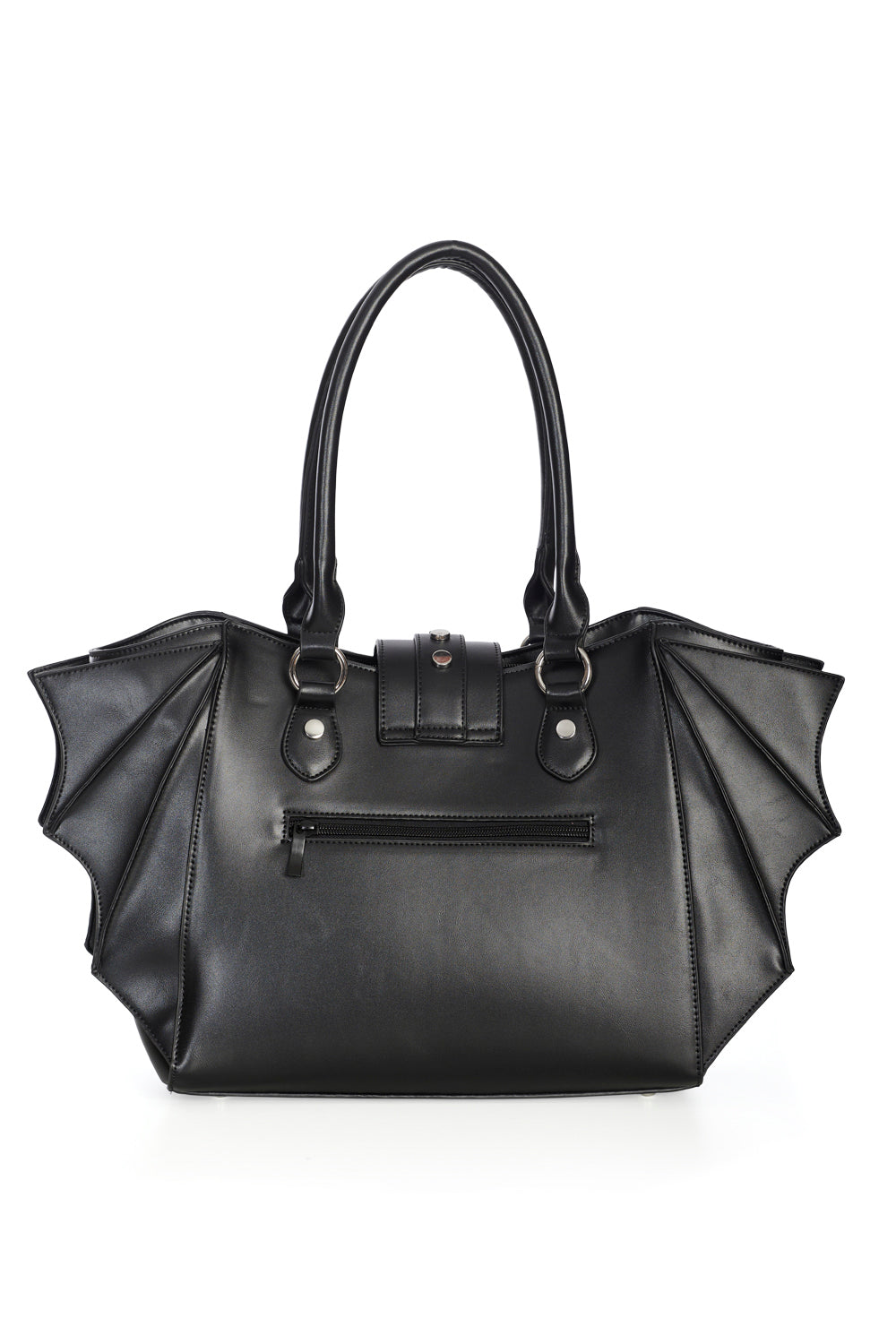 Banned Apparel Black Bat Tote Bag – Embroidered Goth Wing Handbag