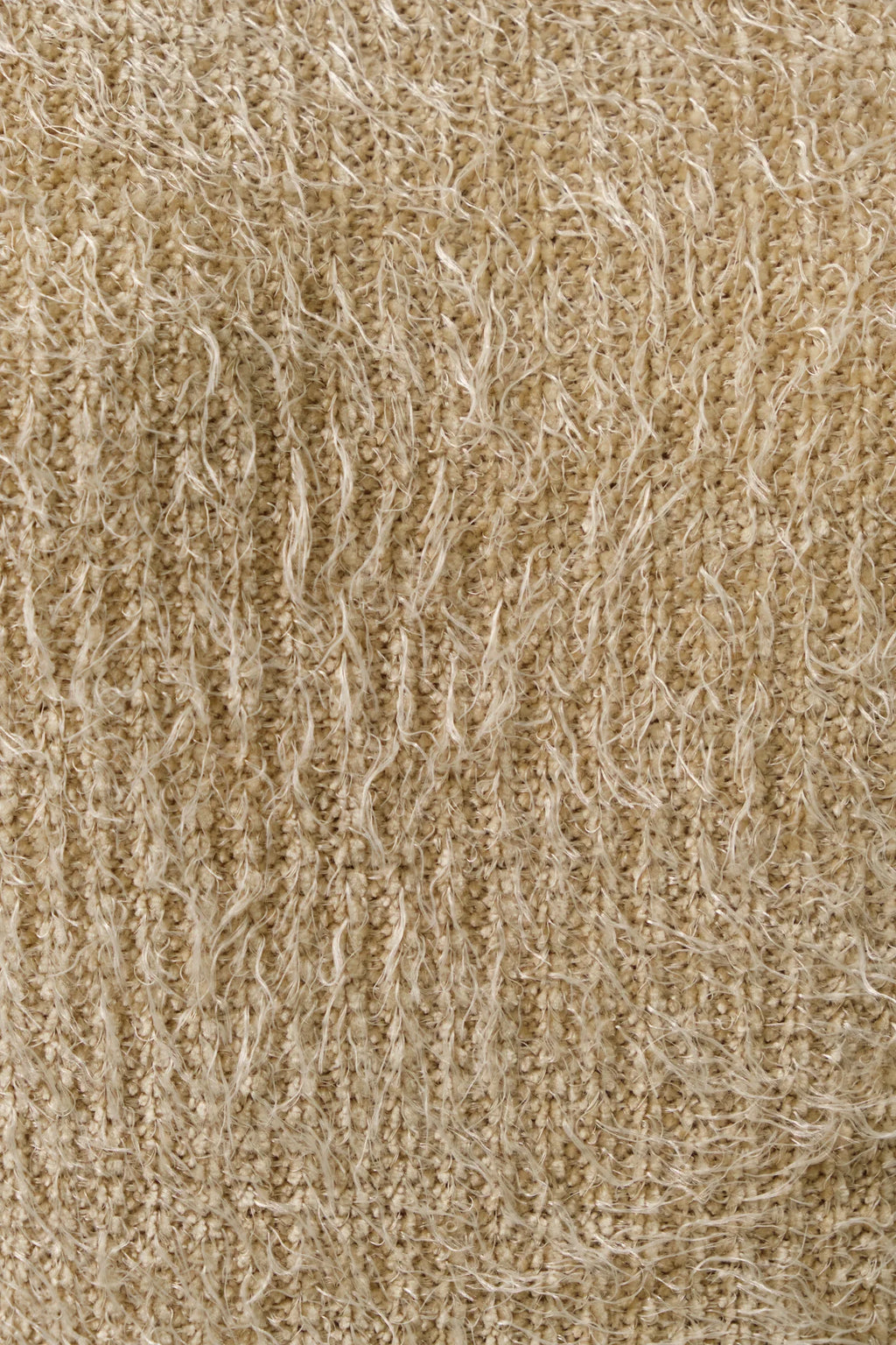 Isaac Eyelash V-Neck Tank Top - Beige