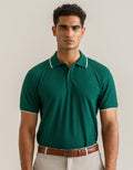 Refined Cotton Polo – British Green