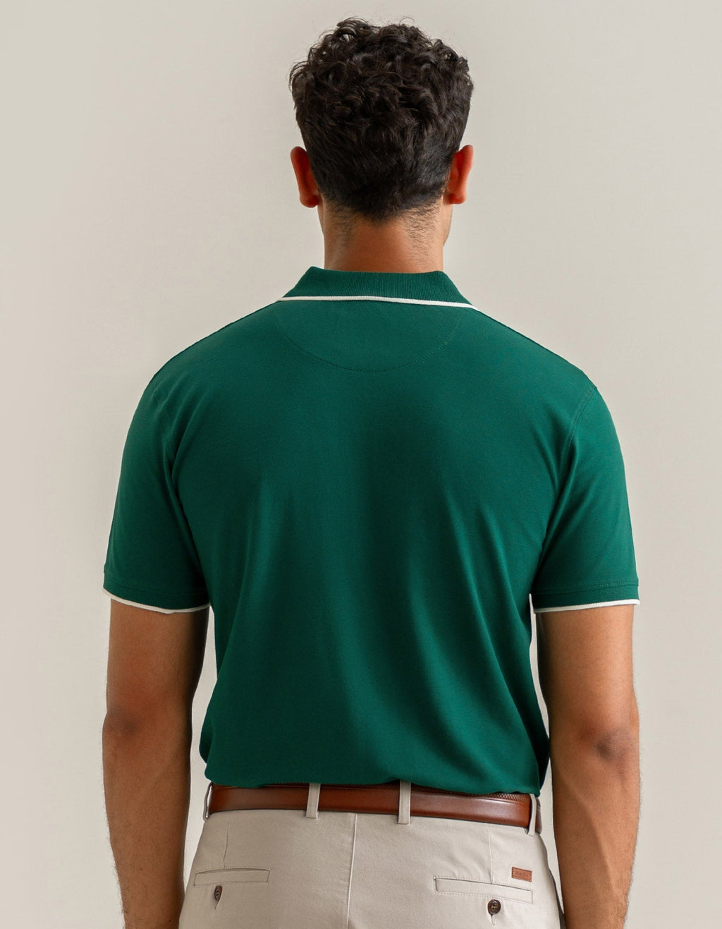Refined Cotton Polo – British Green