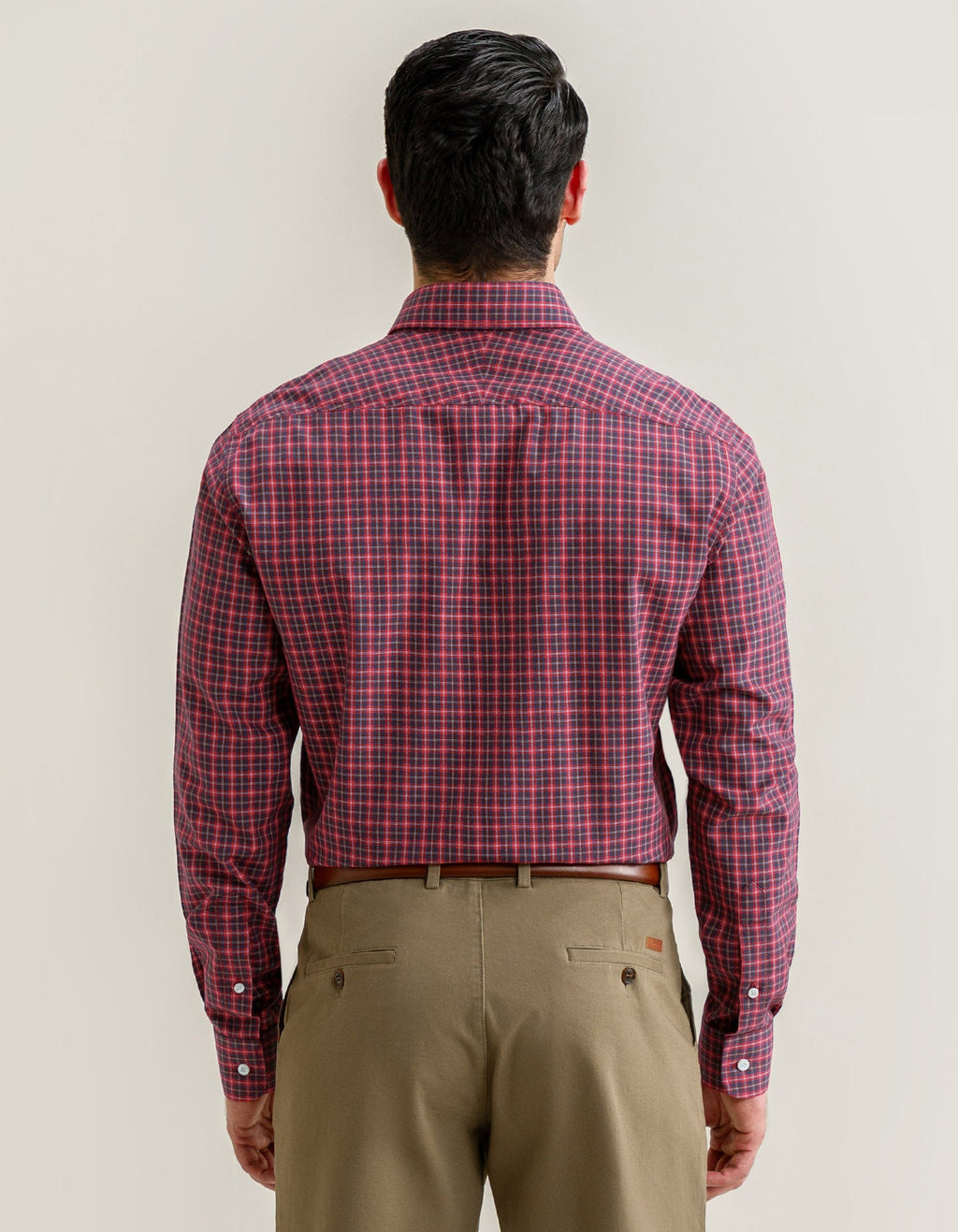 Easy Care Casual Red Check Shirt