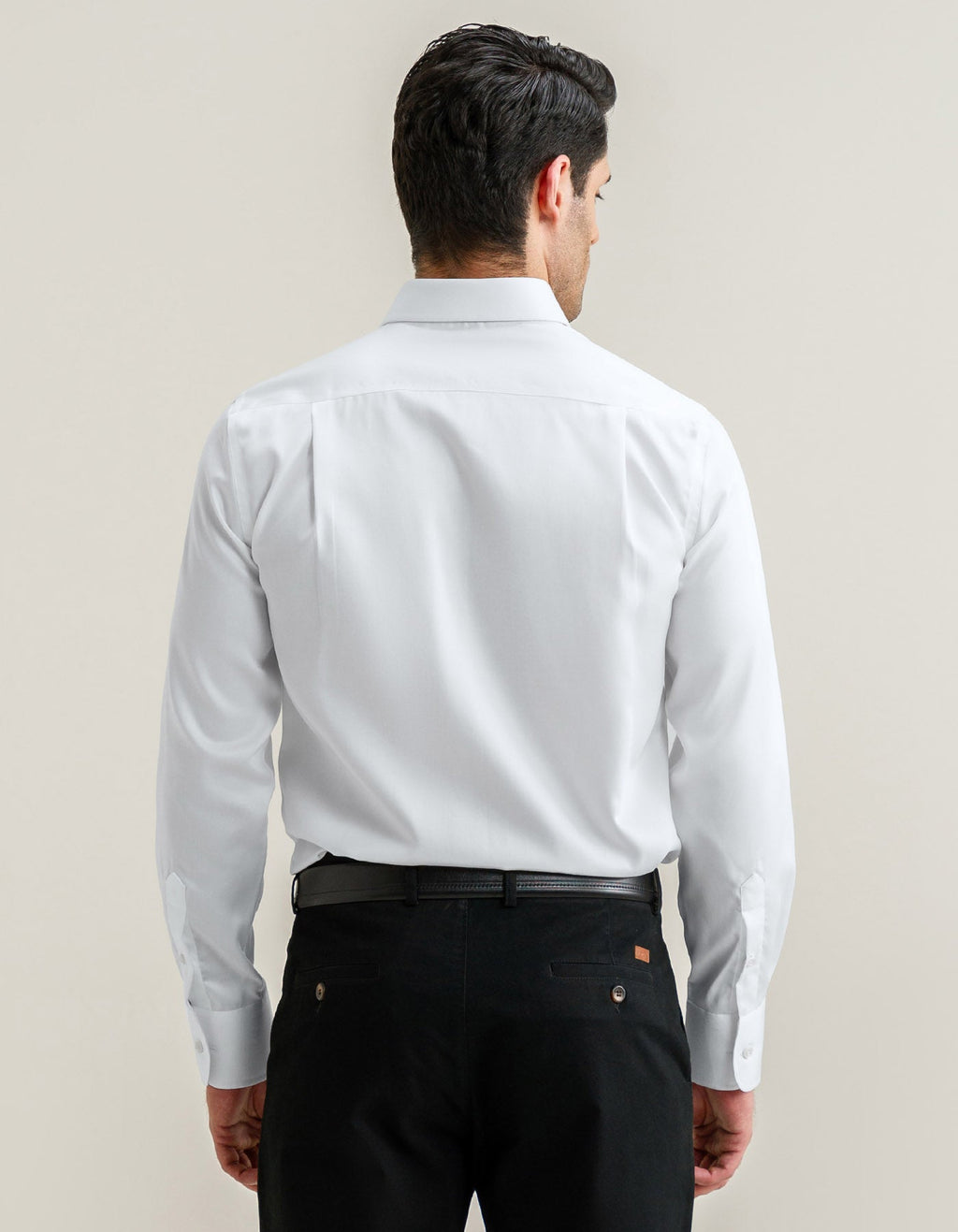 Easy Care White Satin Shirt