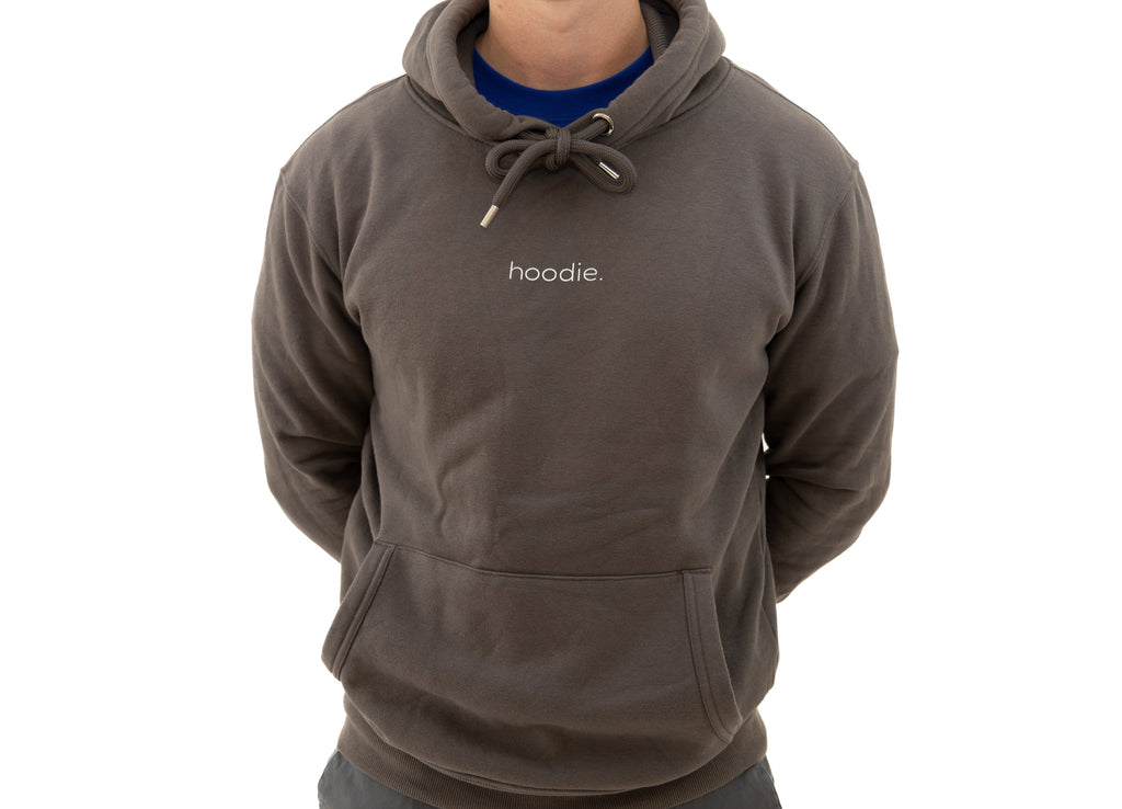 simple. hoodie. waffle. charcoal.