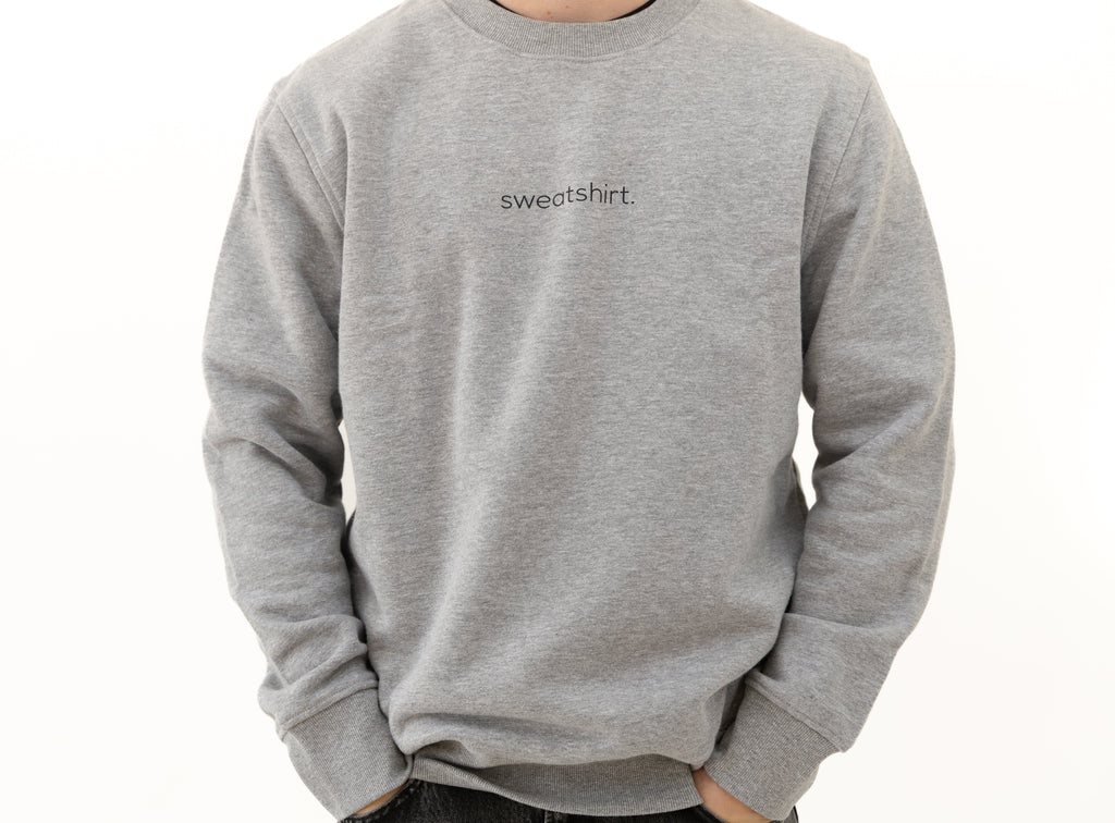simple. sweatshirt. snug. grey-marl.