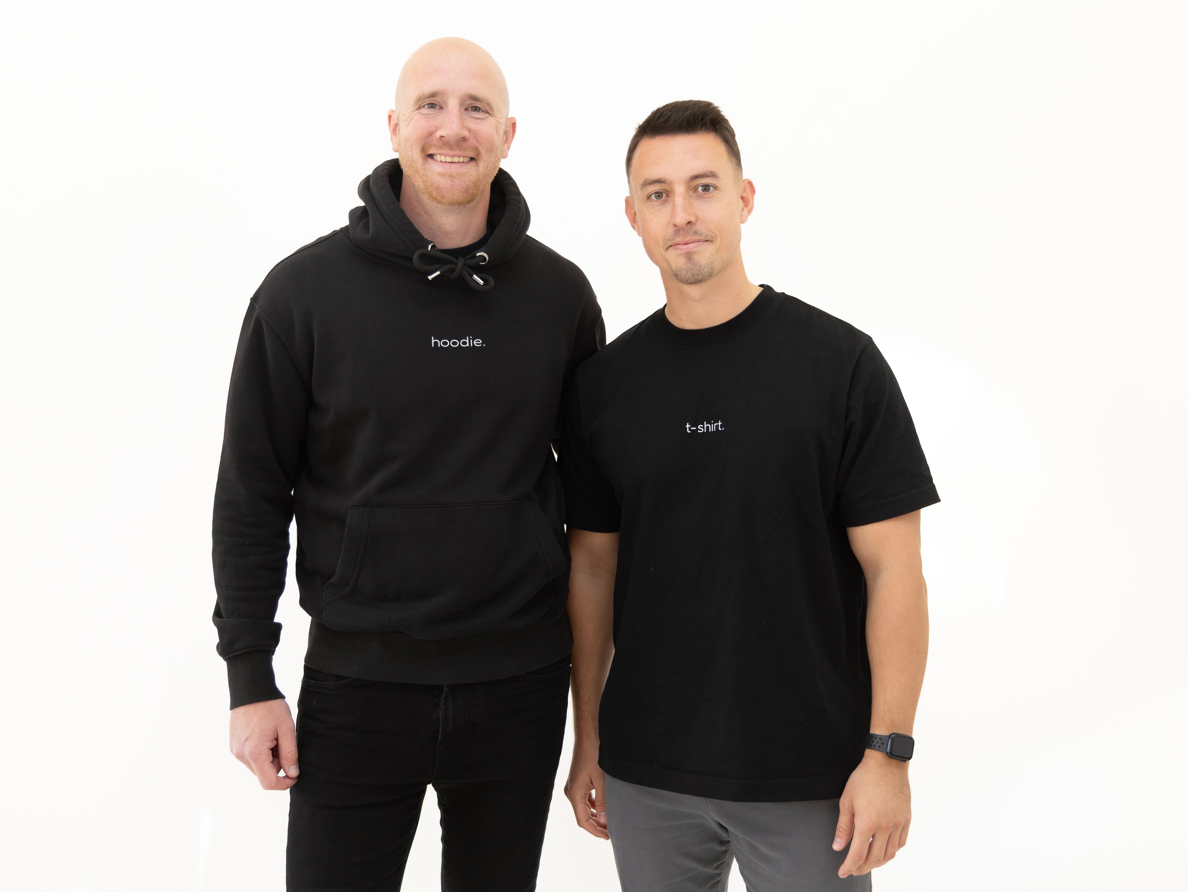 simple. hoodie. waffle. black.