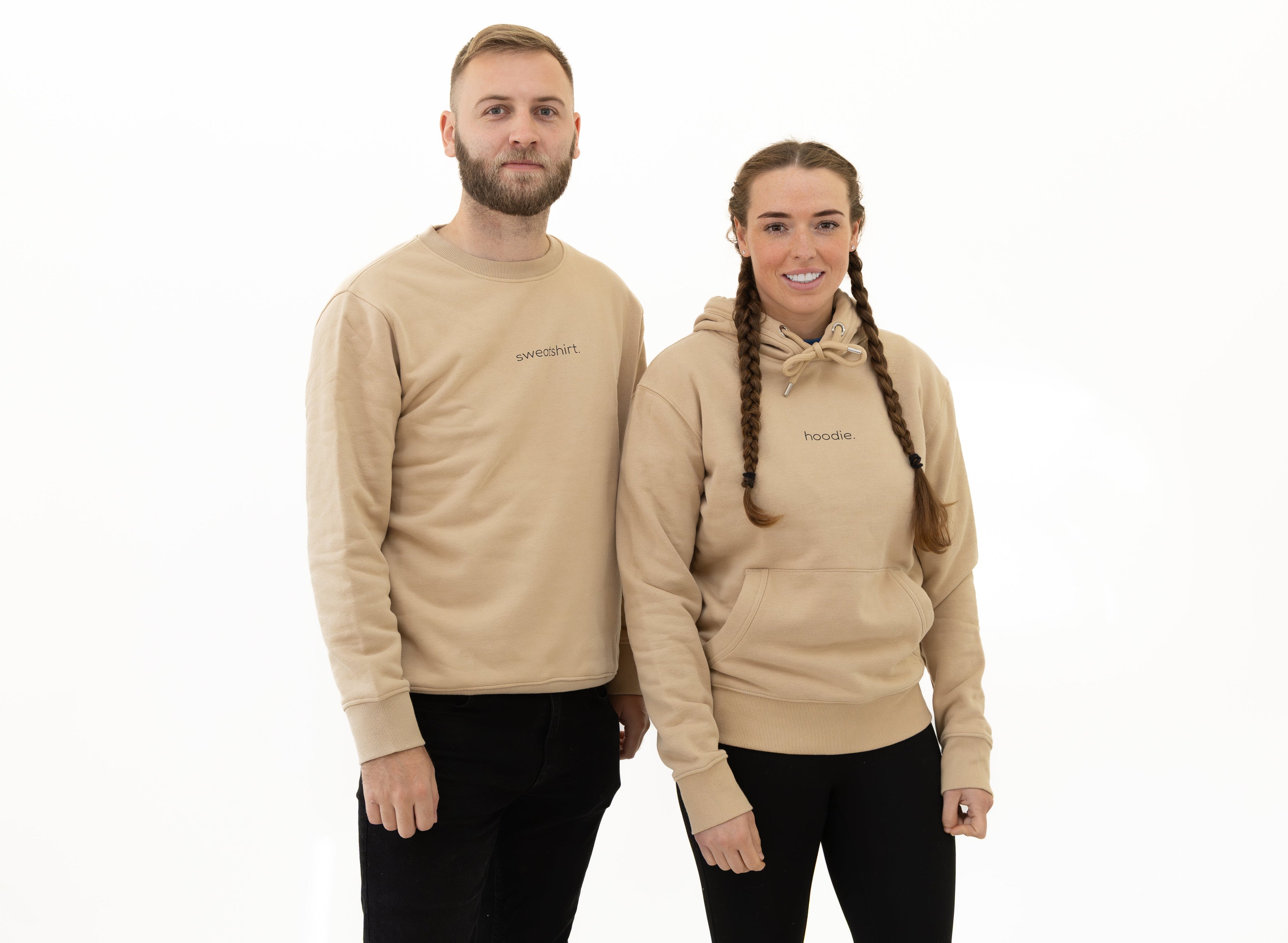 simple. sweatshirt. snug. desert-sand.