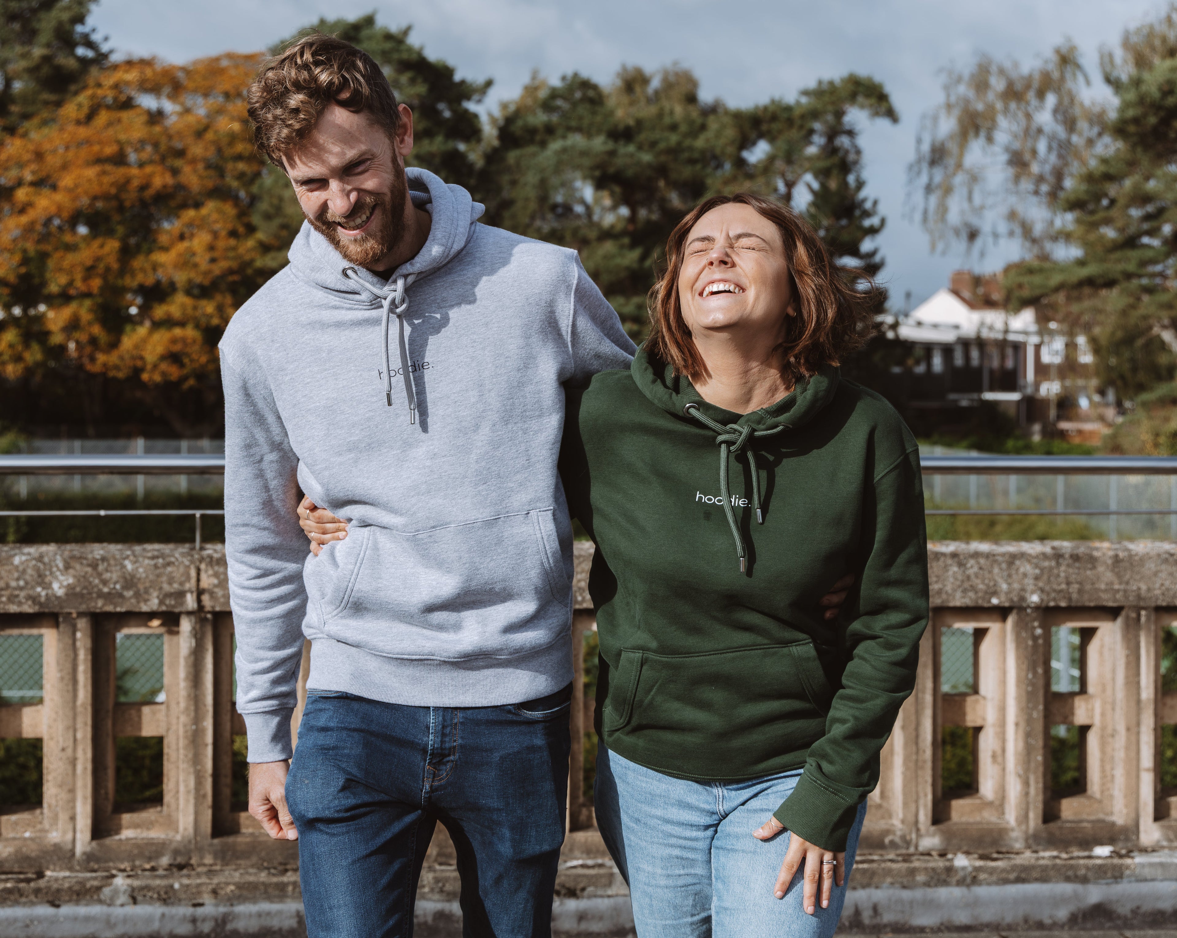 simple. hoodie. waffle. forest-green.