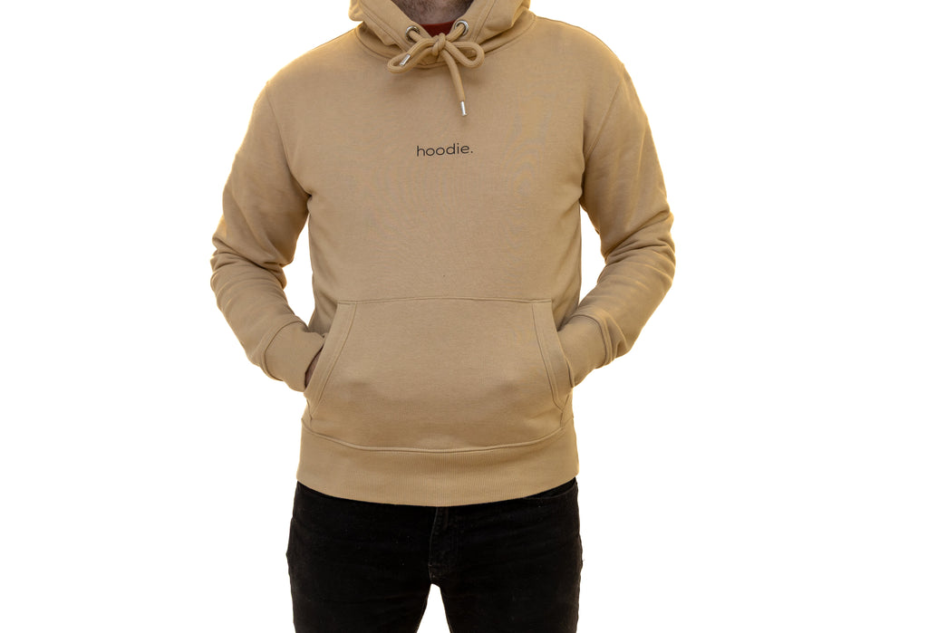 simple. hoodie. waffle. desert-sand.