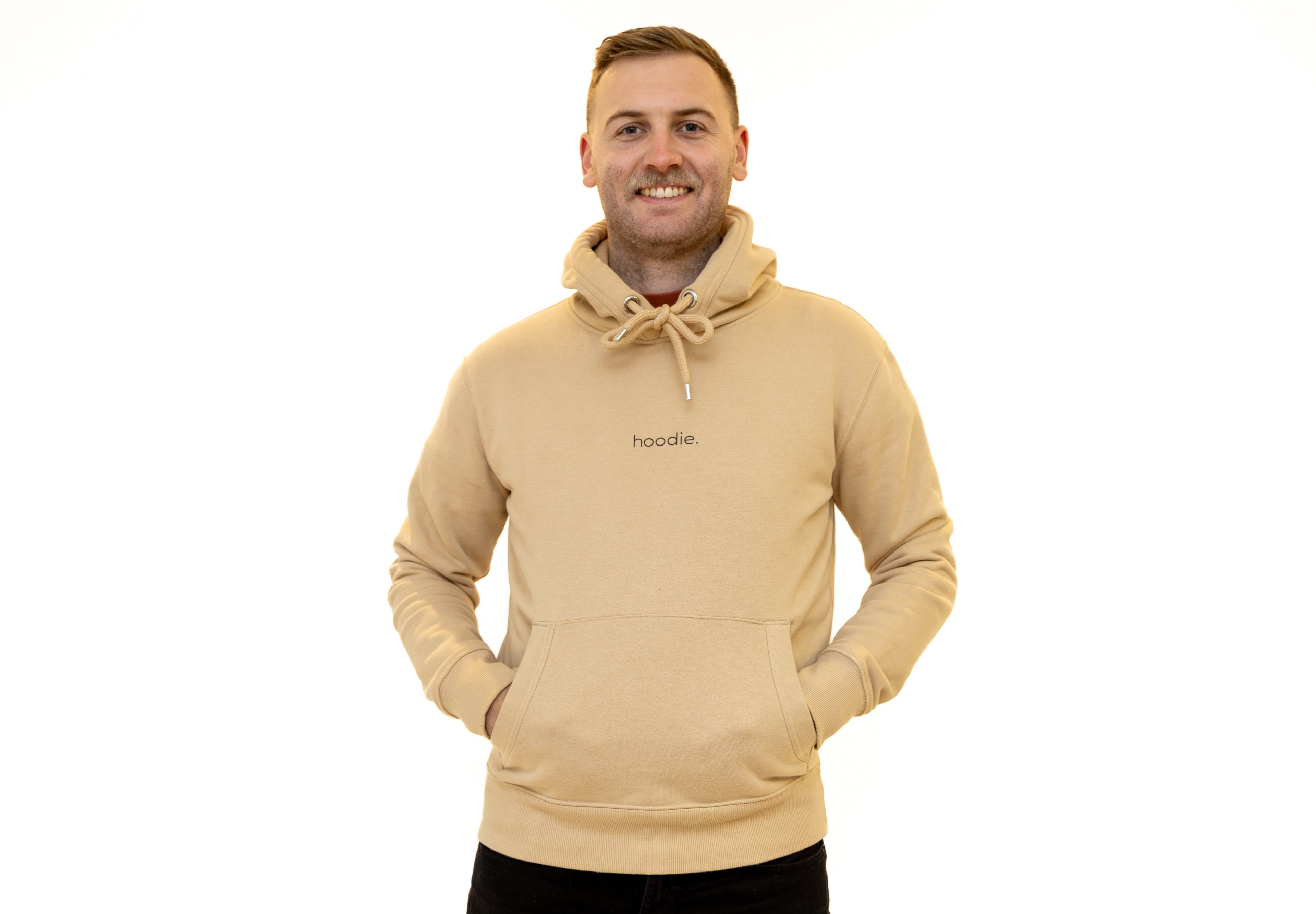 simple. hoodie. waffle. desert-sand.