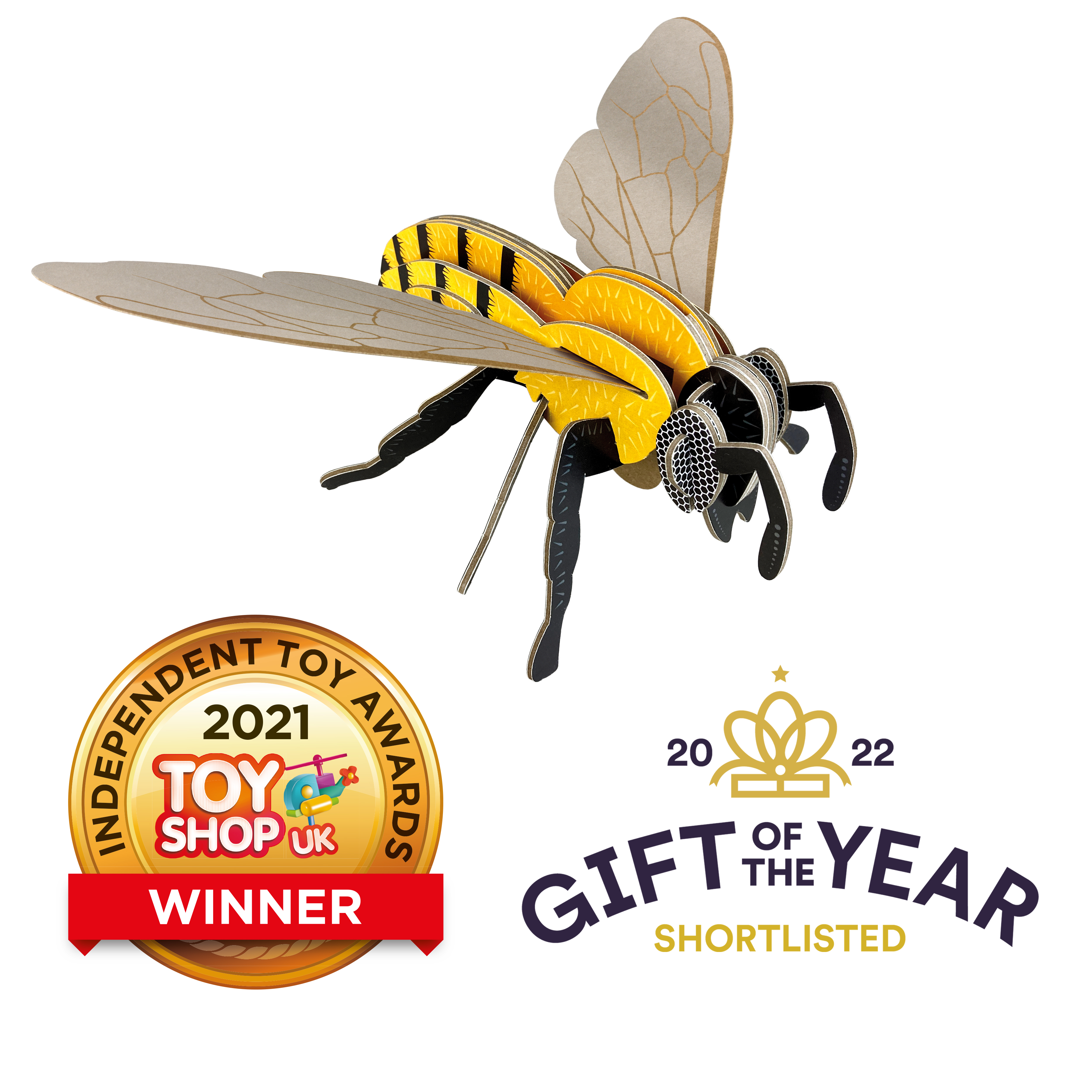 Build Your Own Honey Bee Cardboard STEM Kit – Eco-Friendly Toy by Snaps