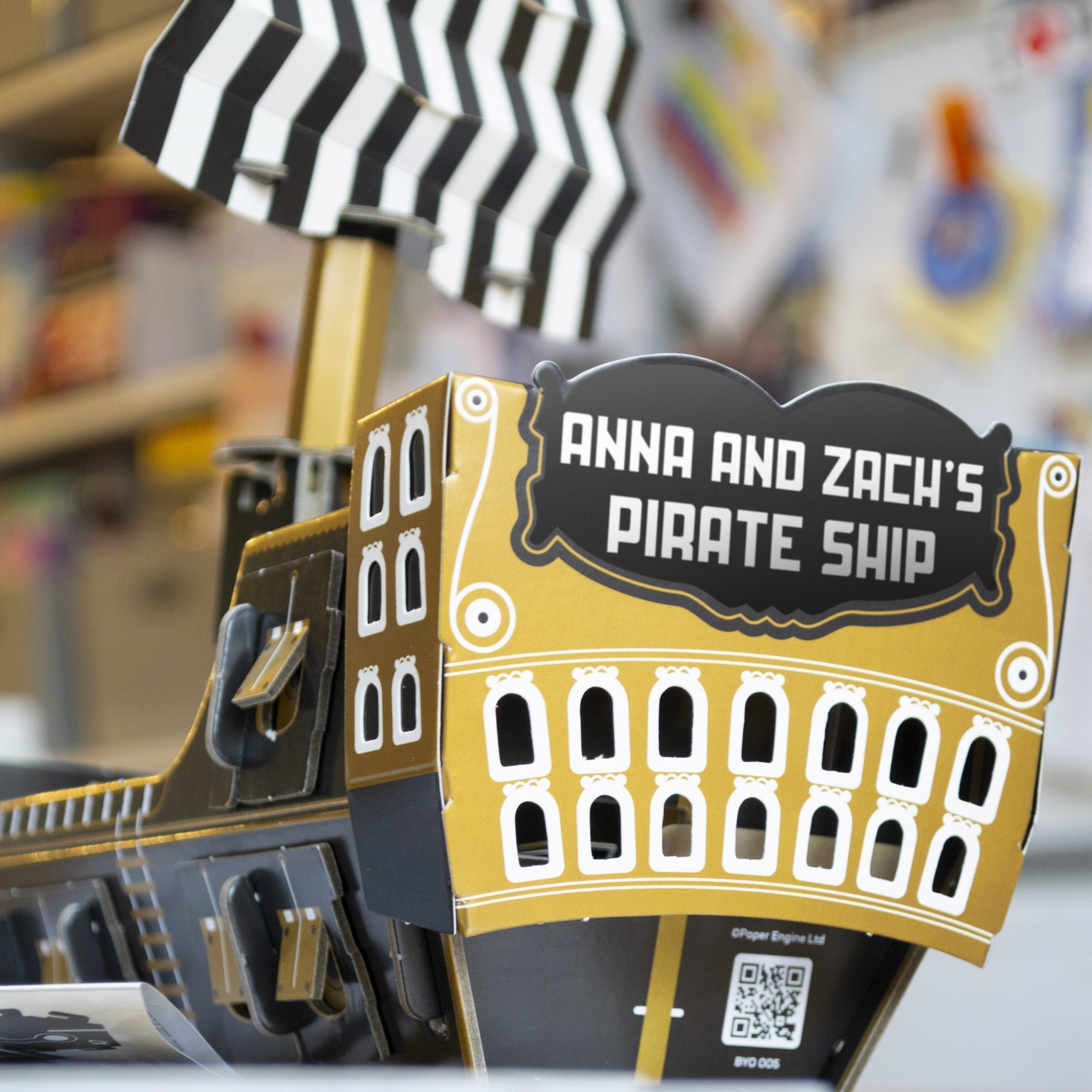 Snaps Pirate Ship Model Kit – Eco-Friendly Cardboard STEM Toy for Kids