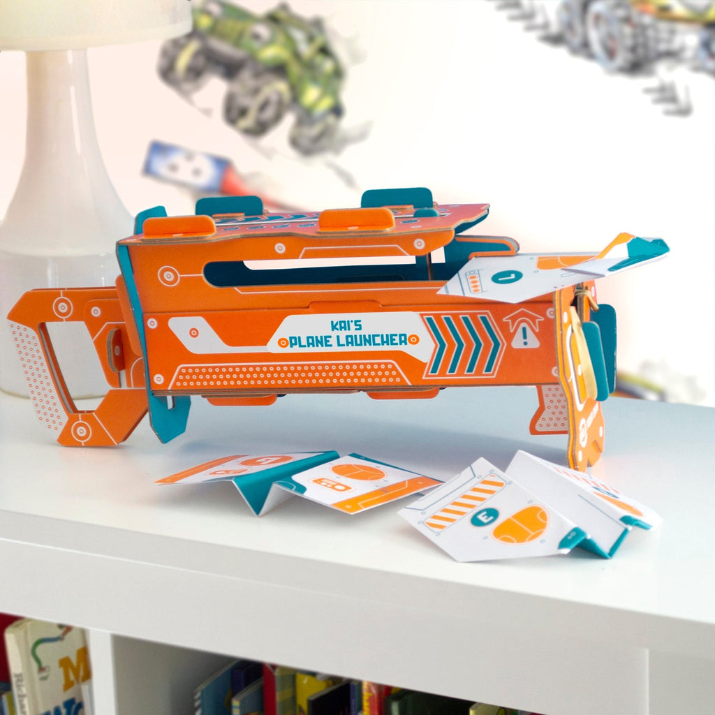 Snaps Cardboard Plane Launcher – 47-Piece DIY STEM Paper Plane Kit