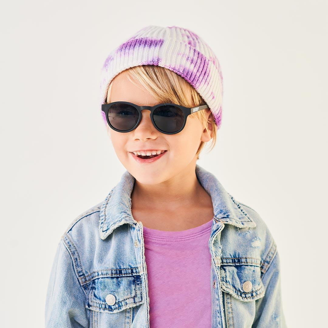 Babiators Original Keyhole Kids Sunglasses - Flexible UV Protection - Jet Black
