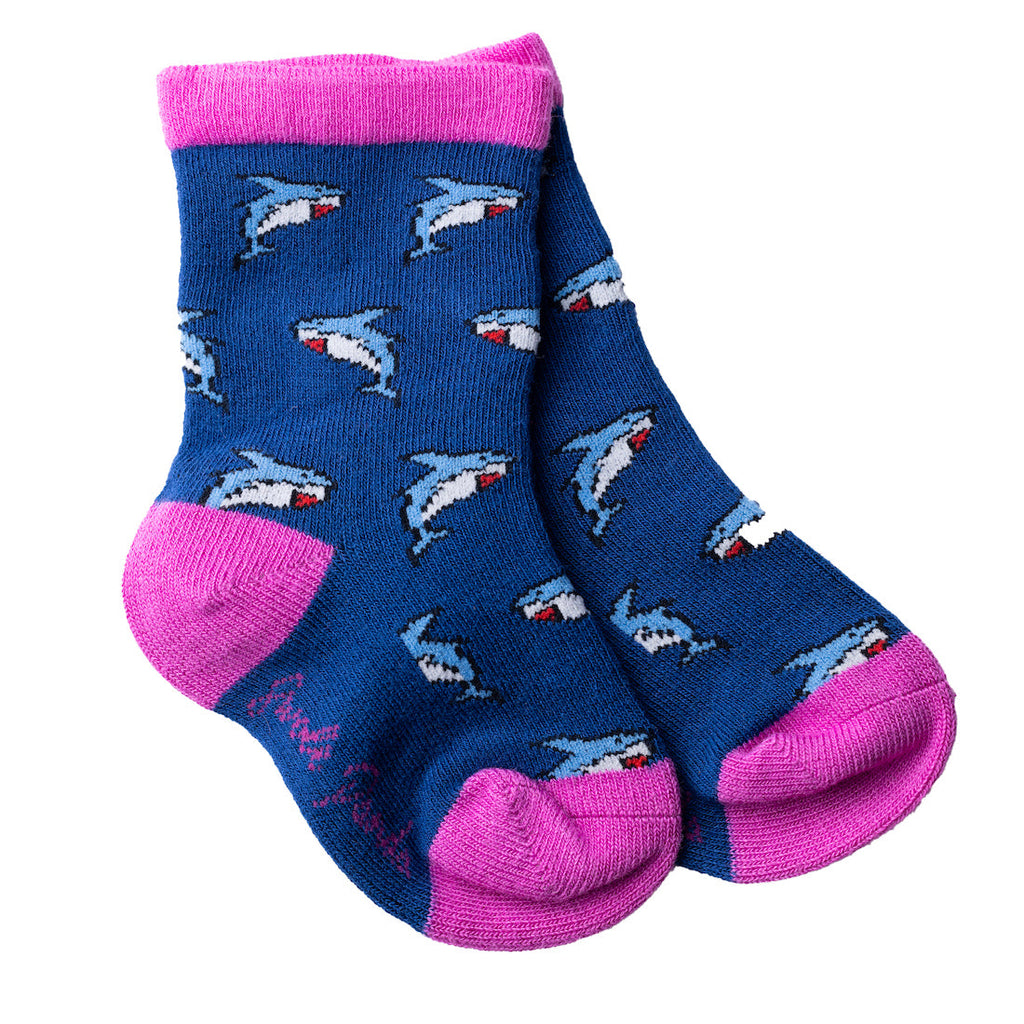 Swole Panda Children's Shark Bamboo Socks – Seamless & Breathable