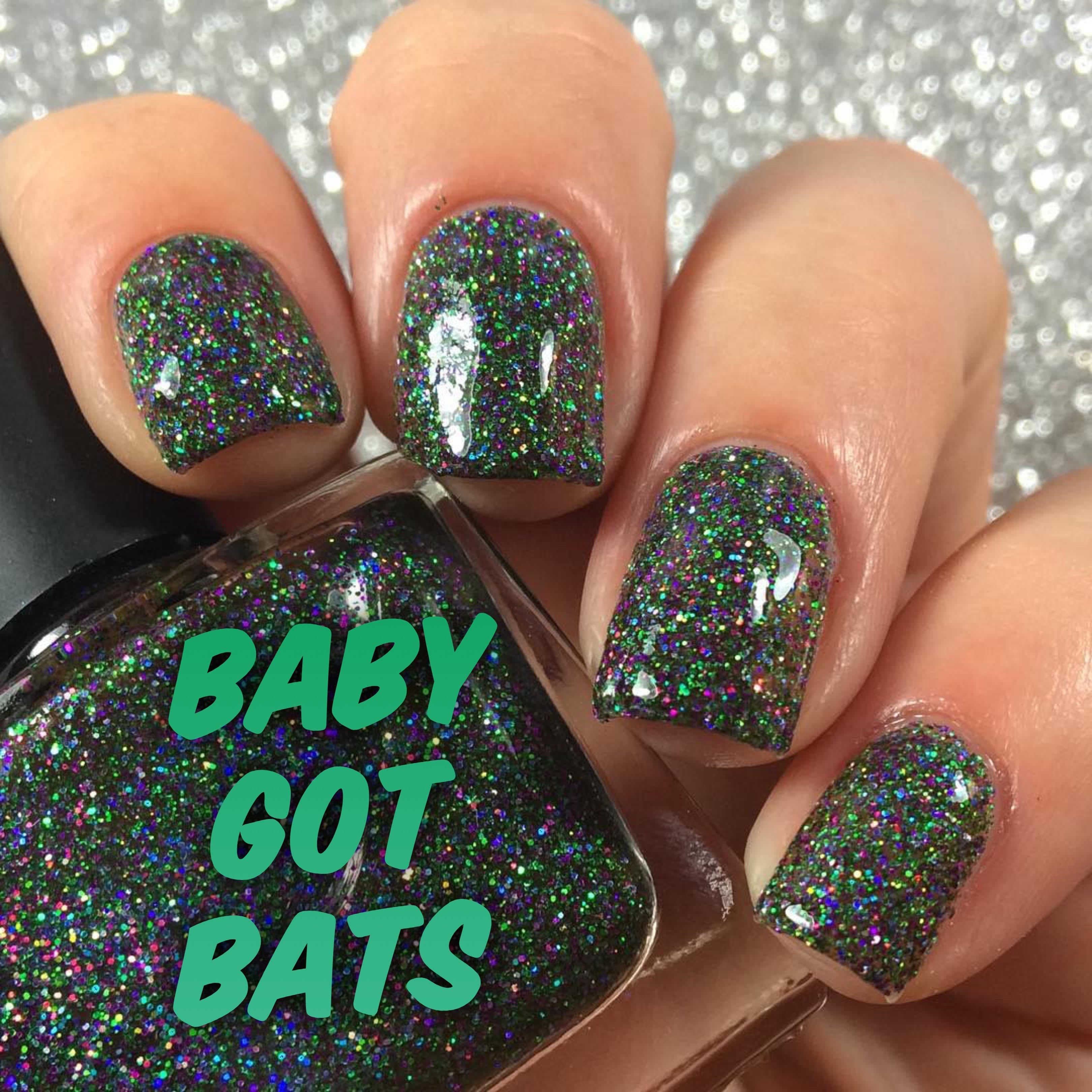 Radioactive Unicorn Baby Got Bats Multi-Coloured Glitter Nail Polish