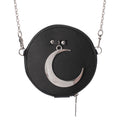 Poizen Industries Lunar Veil Black PU Leather Moon Coin Purse with Chain