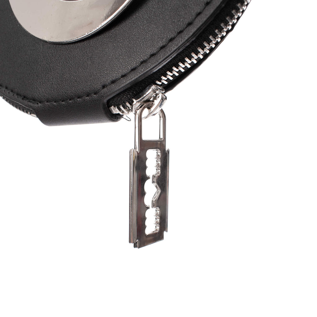 Poizen Industries Lunar Veil Black PU Leather Moon Coin Purse with Chain
