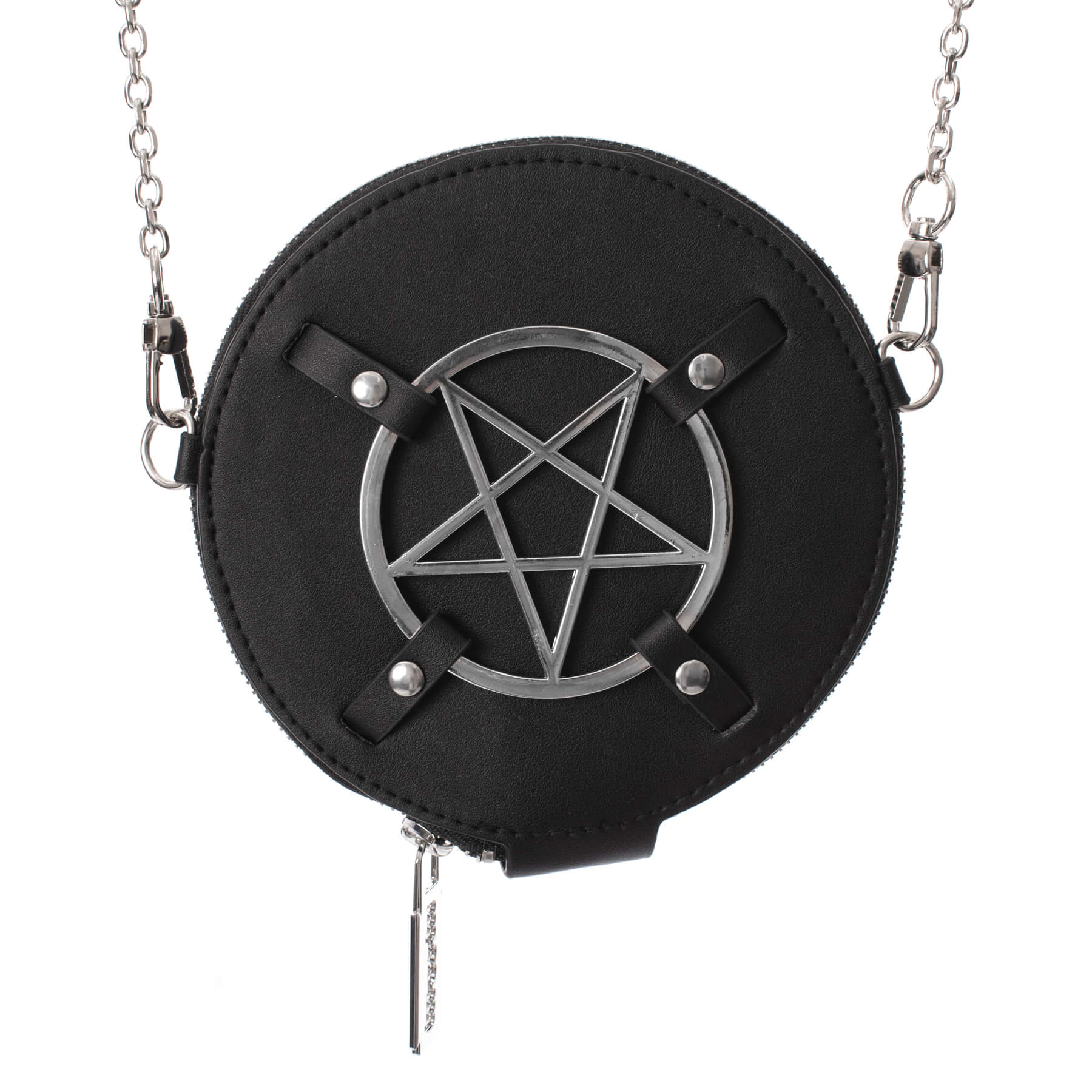 Poizen Industries Hexlock Haven Pentagram Coin Purse | Black PU Leather