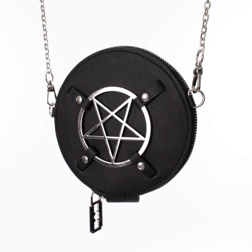 Poizen Industries Hexlock Haven Pentagram Coin Purse | Black PU Leather