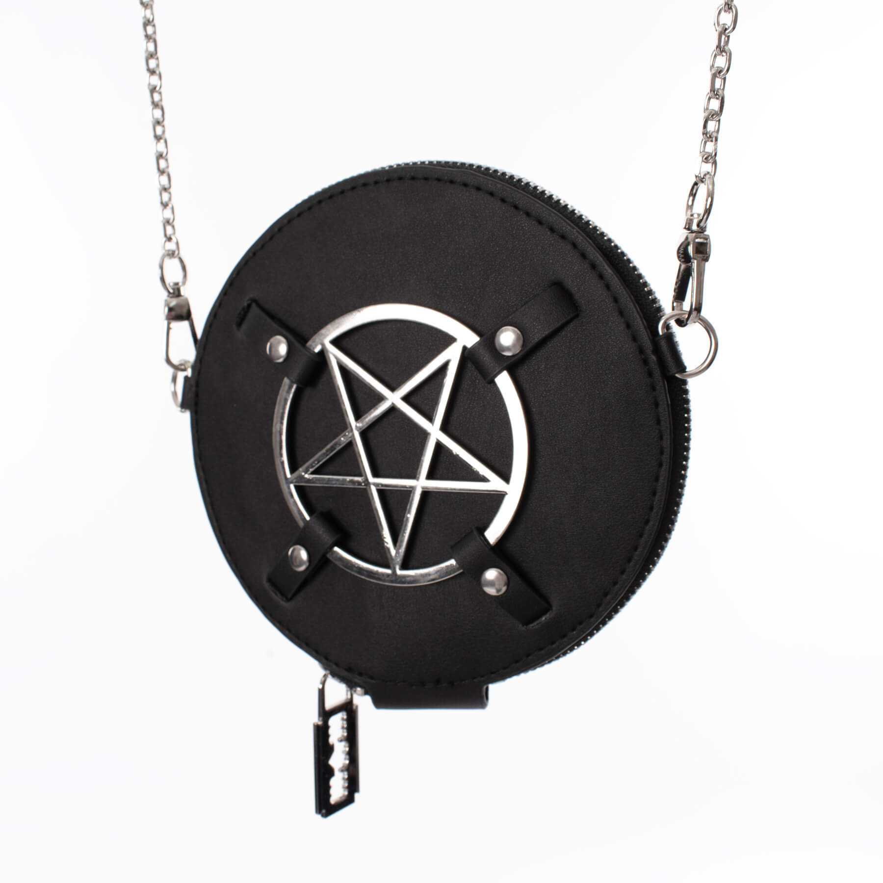 Poizen Industries Hexlock Haven Pentagram Coin Purse | Black PU Leather