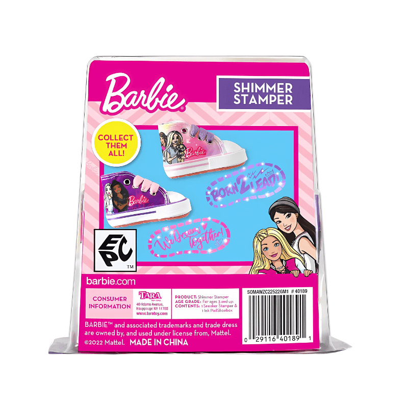 Barbie Shimmer Stamper Art Set – Kids Glitter Craft & Stationery Toy
