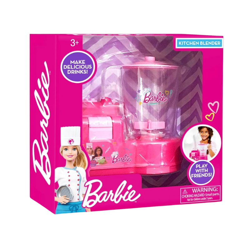 Barbie Kitchen Blender Toy - Pink Pretend Play Smoothie Maker for Kids