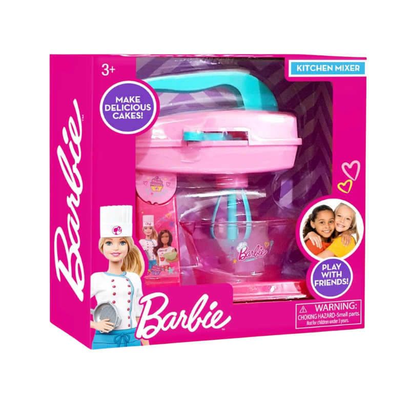 Barbie Kitchen Mixer Toy - Pink Pretend Play Baking Set for Kids