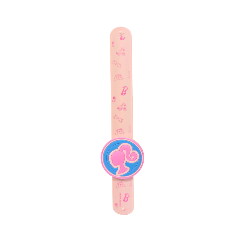 Barbie Light Pink Snap Band Bracelet – Kids Fashion Wrist Accessory