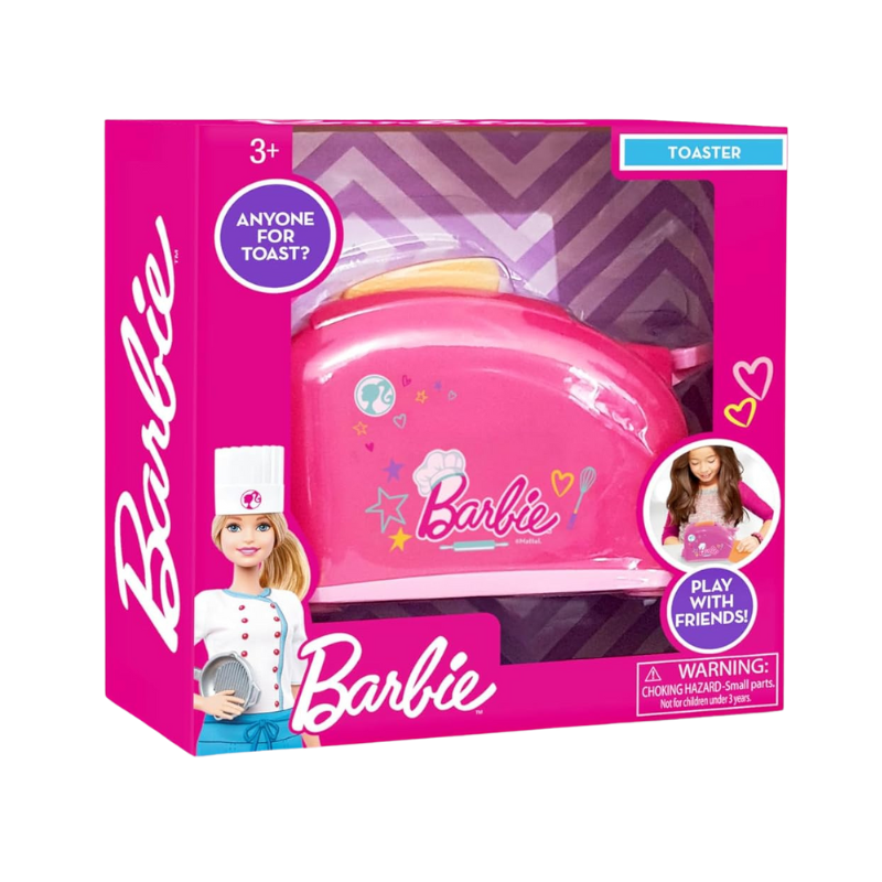 Barbie Toaster Toy – Kids Pretend Play Kitchen Appliance by PoundFun