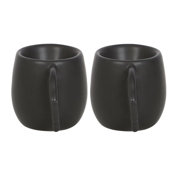 Kate's Clothing Bat Wing Egg Cup Set of 2 – Black Ceramic Gothic Decor
