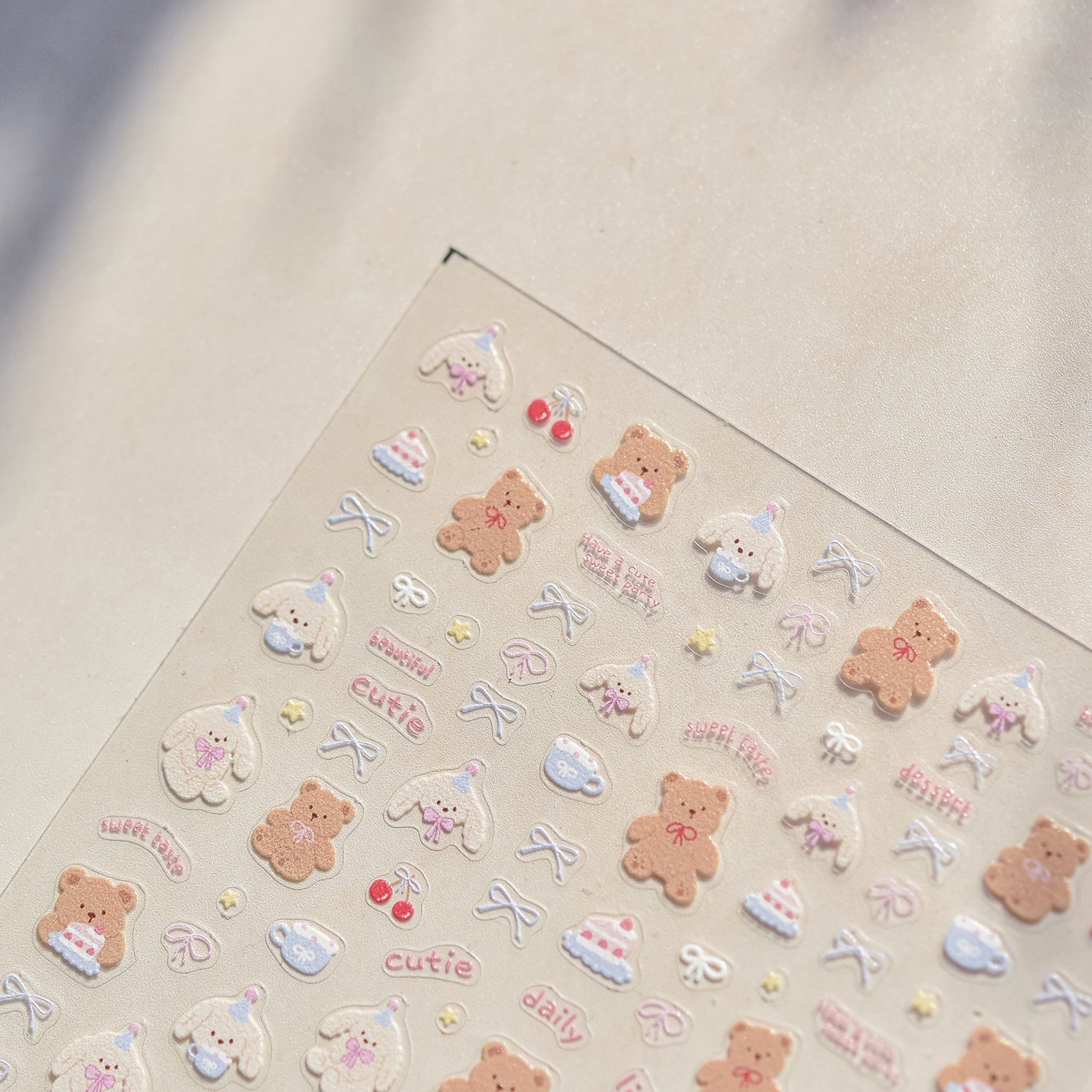 LuLuFun Studio Kitty and Bear Nail Art Stickers – DIY Manicure Decals