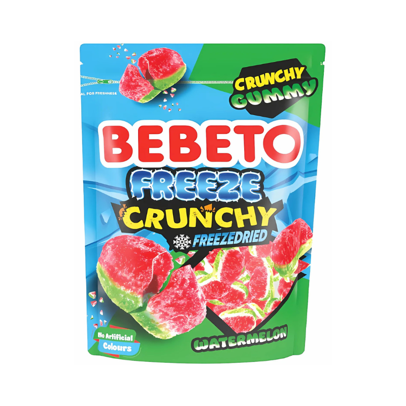 Bebeto Freeze Dried Watermelon Slices – Crispy Fruit Candy Pouch