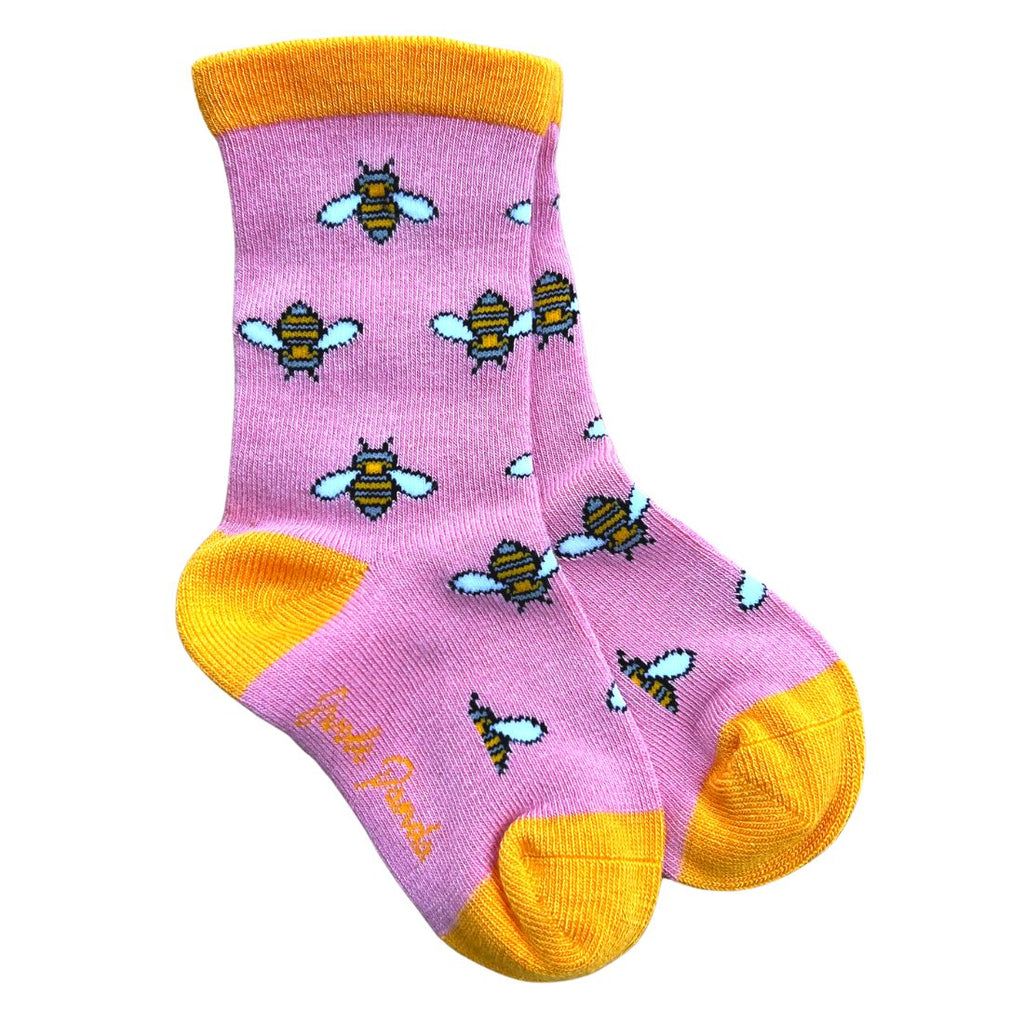 Swole Panda Children's Bumblebee Bamboo Socks – Seamless & Breathable